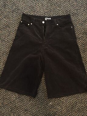 Weekday Black Corduroy Shorts